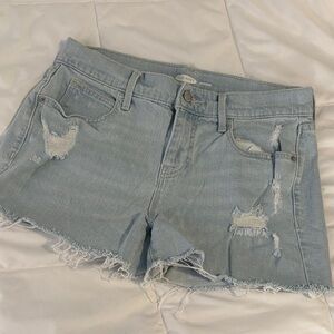Old Navy Distressed Light Blue Jean Shorts
